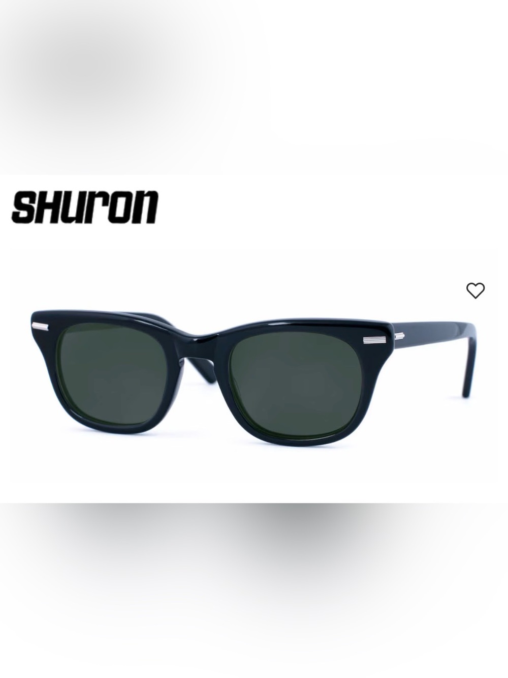 Unisex Classic Black Square Sunglasses